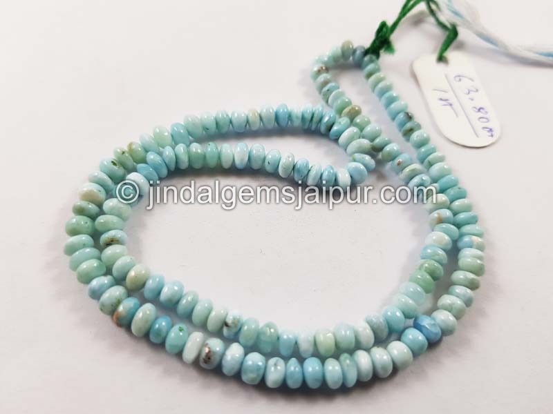 Larimar Smooth Roundelle Beads